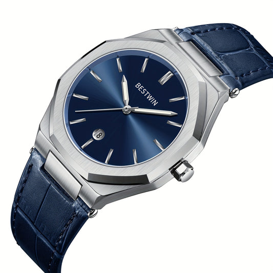 Fashion Trend Simple Men's Watch Luminous Date Function Leather Strap Quartz Watch Suitable For Everyday Life Office Gifting